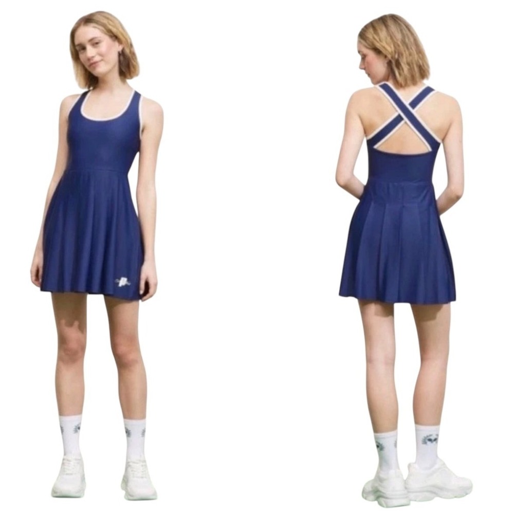 Prince Pickleball Cross-back Pleated Active Dress Womens Sz M Built-in Shorts